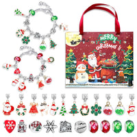 HKM-553683 24-Grid Christmas Countdown Calendar with Handmade Bracelet Gift Box for Children