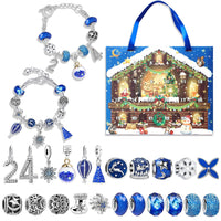 HKM-553683 24-Grid Christmas Countdown Calendar with Handmade Bracelet Gift Box for Children
