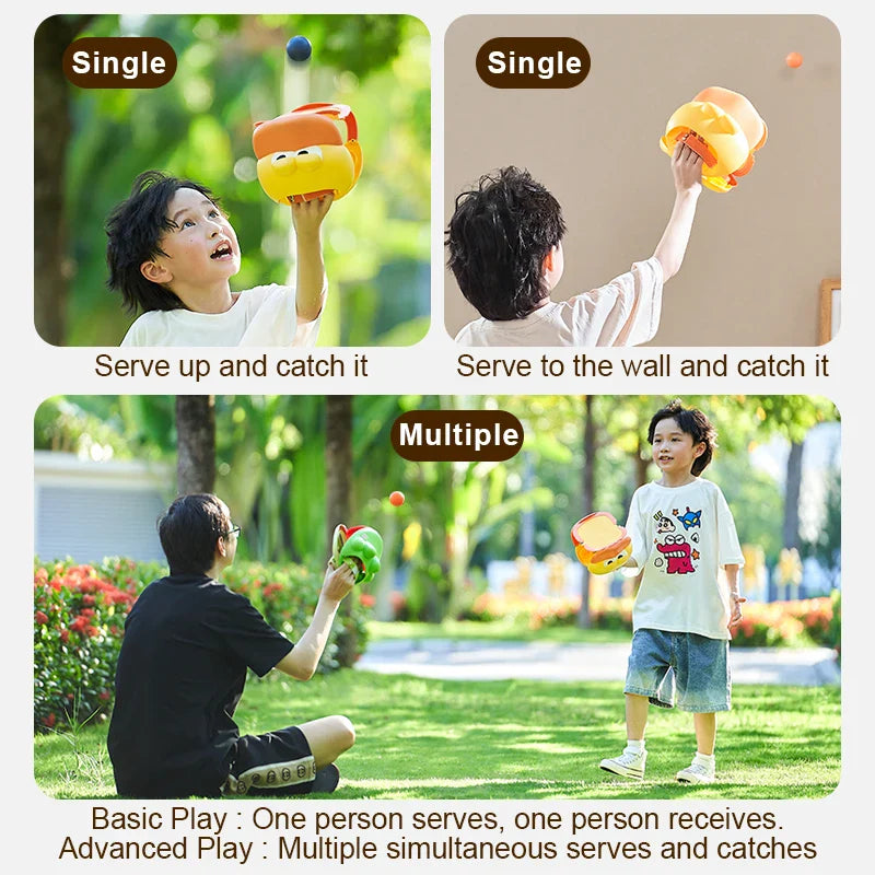 HKM-553811 Kids Hand Tossing Catching Ball Game Toys Set for Outdoor Play and Family Fun