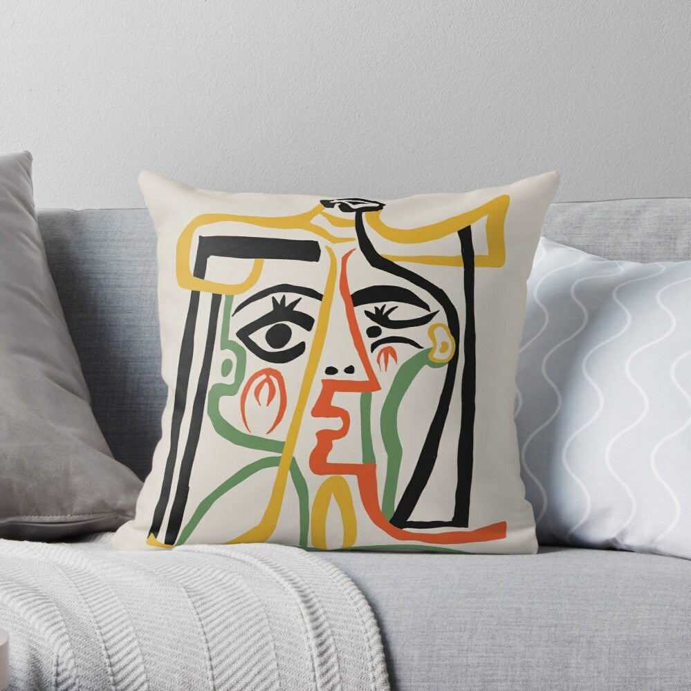 HKM-553875 Modern Minimalist Cotton and Linen Sofa Cushion Cover - 45x45cm Pillowcase