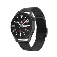 HKM-554067 Bluetooth Smart Watch with Call and QR Code Support, 1.3-Inch Display, 280mAh Battery, Metal Wristband