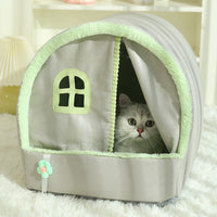 HKM-554067 Cozy Four Seasons Universal Closed Warm Cat Nest - Ideal for Cats Up to 15 Jin