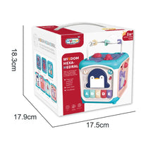 HKM-554131 Multifunctional Hexahedral Drum Toy for Baby Brain Development, 6 in 1 Educational Cube, Ages 3 Months+