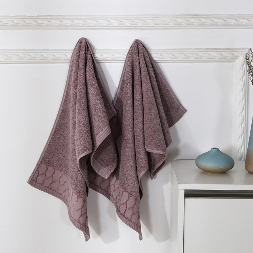 HKM-554131 Thick Cotton Wash Towel in Assorted Colors - 34x74cm, 120g