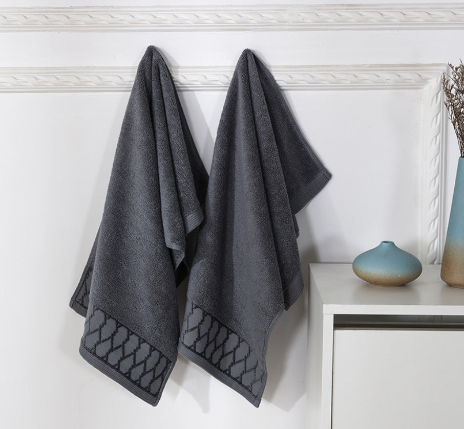 HKM-554131 Thick Cotton Wash Towel in Assorted Colors - 34x74cm, 120g