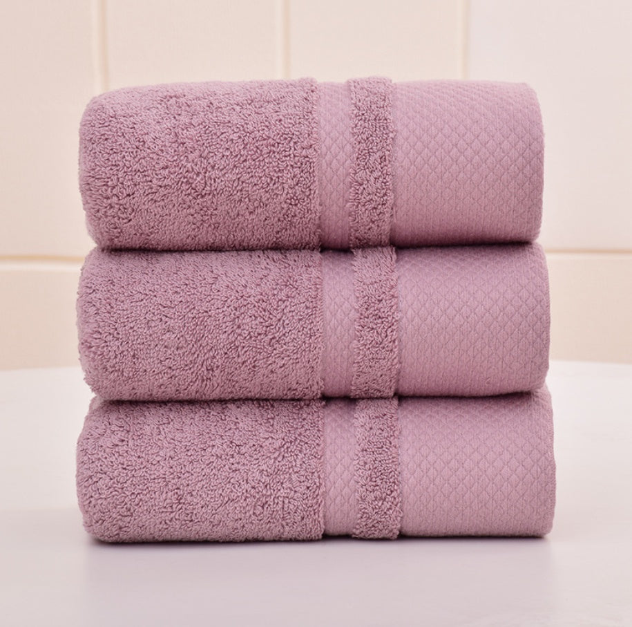 HKM-554131 Thick Cotton Wash Towel in Assorted Colors - 34x74cm, 120g