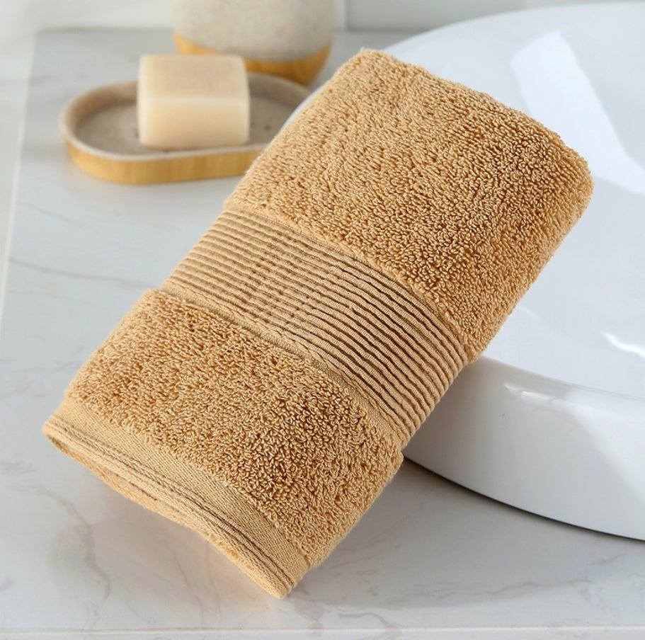 HKM-554131 Thick Cotton Wash Towel in Assorted Colors - 34x74cm, 120g