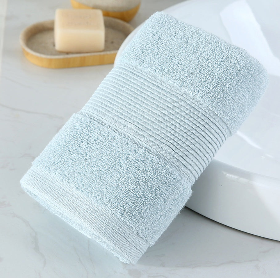 HKM-554131 Thick Cotton Wash Towel in Assorted Colors - 34x74cm, 120g