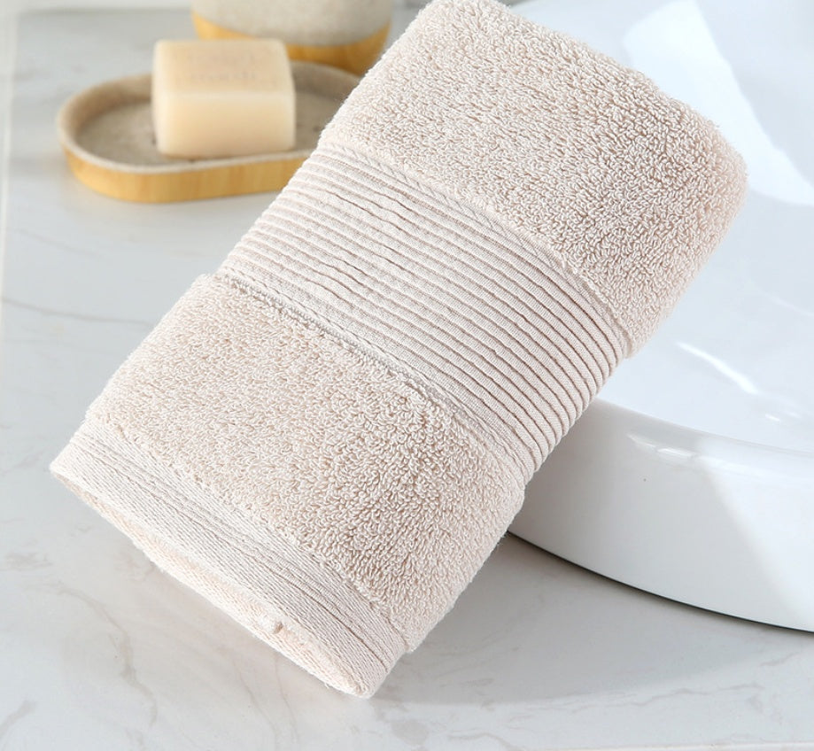 HKM-554131 Thick Cotton Wash Towel in Assorted Colors - 34x74cm, 120g