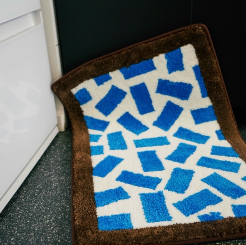 HKM-554195 Dopamine Color Matching Square Tufted Carpet - Available in Multiple Color Combinations