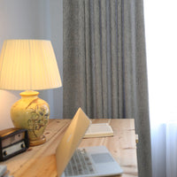 HKM-554259 Solid Color Modern Cotton Curtain Fabric for Versatile Window Treatments