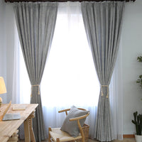 HKM-554259 Solid Color Modern Cotton Curtain Fabric for Versatile Window Treatments