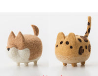 HKM-554387 DIY Cartoon Wool Felt Doll Kit with Accessories for Kids – Non-Finished Needle Felting Projects