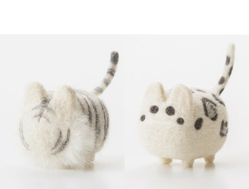HKM-554387 DIY Cartoon Wool Felt Doll Kit with Accessories for Kids – Non-Finished Needle Felting Projects