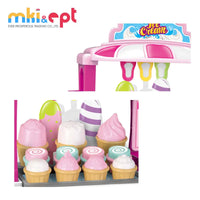 HKM-554387 Electric Cash Register Ice Cream Shop Toy Set for Kids Ages 2-7