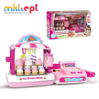 HKM-554387 Electric Cash Register Ice Cream Shop Toy Set for Kids Ages 2-7