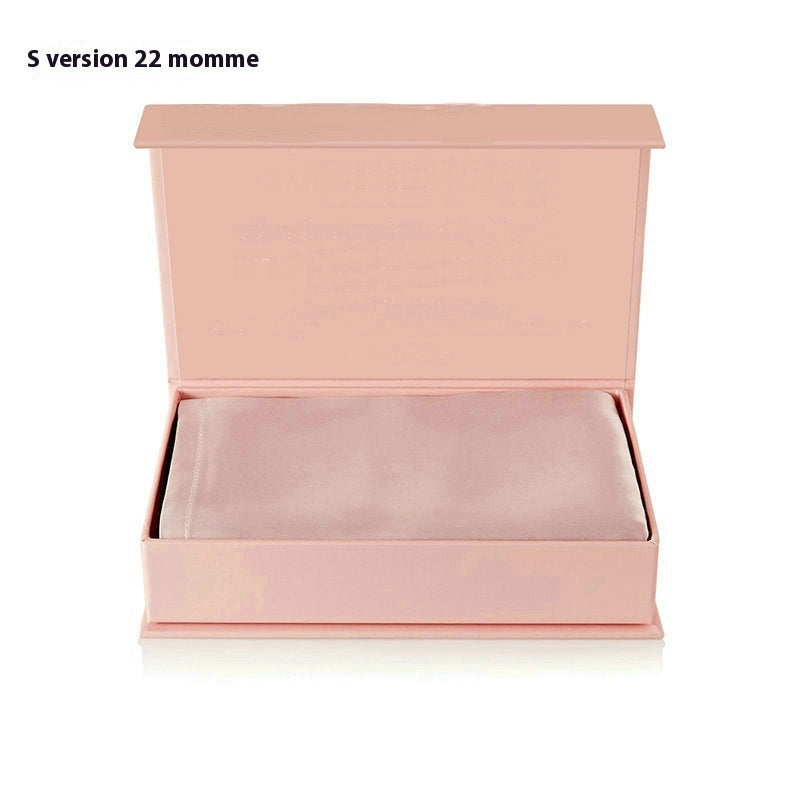 HKM-554515 Double-Sided Mulberry Silk Pillowcase - 22 M Zipper, 51x76cm, Modern Pink Design