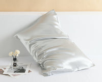 HKM-554515 Double-Sided Mulberry Silk Pillowcase - 22 M Zipper, 51x76cm, Modern Pink Design
