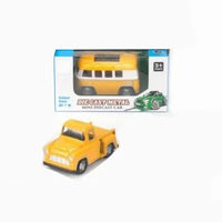 HKM-554515 Set of 4 Classic Mini Metal Car Toys Pull Back Action - Ages 2-13 Years