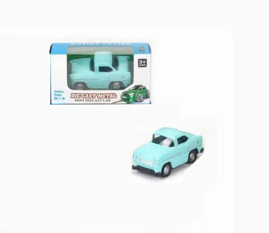 HKM-554515 Set of 4 Classic Mini Metal Car Toys Pull Back Action - Ages 2-13 Years