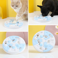 HKM-554579 Interactive Blue and White Jigsaw Puzzle Feeding Tray for Dogs