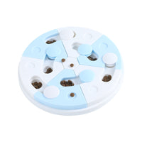 HKM-554579 Interactive Blue and White Jigsaw Puzzle Feeding Tray for Dogs