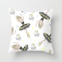 HKM-554771 Ballet Dancing Girl Pillowcase Cover in Polyester - 45x45 cm Character Design