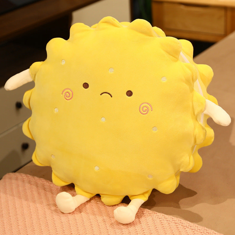 HKM-554835 Cute Sandwich Biscuit Pillow for Girls - Super Soft Plush Design for Summer Relaxation