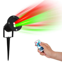 HKM-554835 Outdoor Laser Projector Light - Red and Green Holiday Projector with 3 Modes, 12 Speeds, IP44 Waterproof for Christmas and Halloween Decor