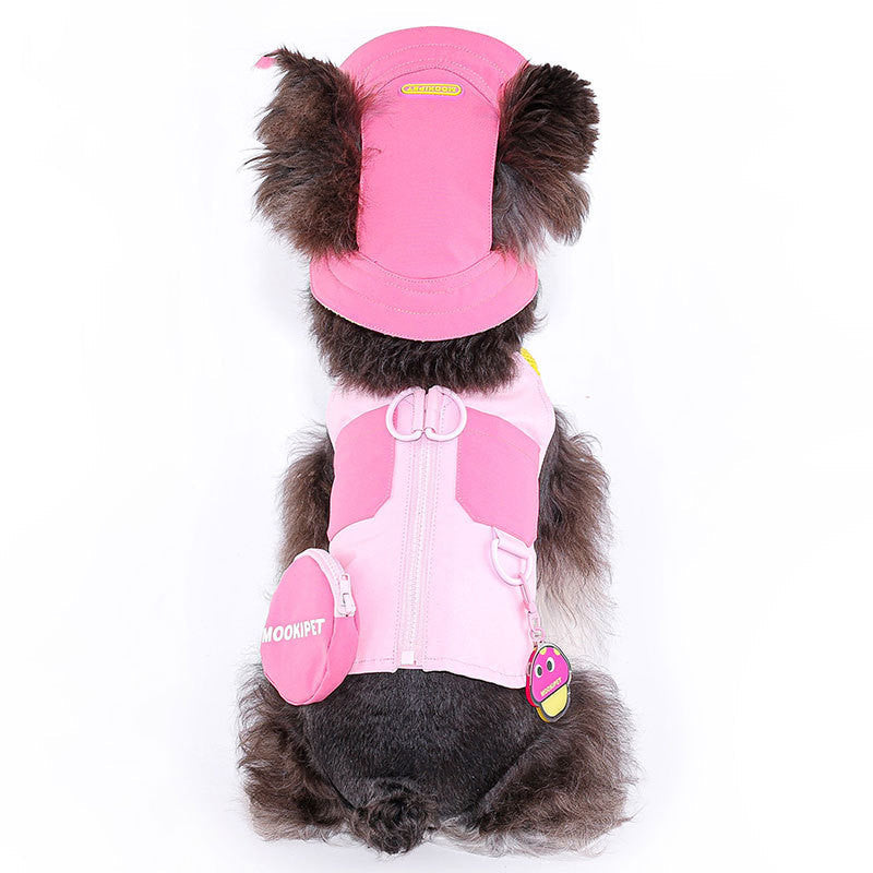 HKM-554963 Pink Bichon Teddy Schnauzer Traction Vest for Pets - XXS to XXL Size Options
