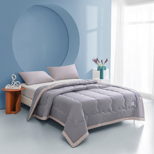 HKM-555027 Solid Color Cooling Duvet - Washable Cotton Quilt for Air Conditioning in Various Sizes