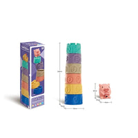 HKM-555283 Colorful Silicone Building Blocks for Infants and Toddlers - Educational Stacking Toy Tower