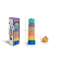 HKM-555283 Colorful Silicone Building Blocks for Infants and Toddlers - Educational Stacking Toy Tower