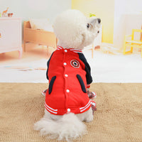 HKM-555283 Comfortable Fleece Dog and Cat Baseball Uniform Sweater for Autumn and Winter