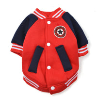 HKM-555283 Comfortable Fleece Dog and Cat Baseball Uniform Sweater for Autumn and Winter