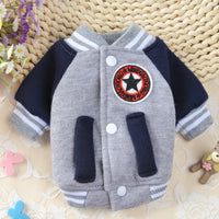 HKM-555283 Comfortable Fleece Dog and Cat Baseball Uniform Sweater for Autumn and Winter