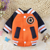 HKM-555283 Comfortable Fleece Dog and Cat Baseball Uniform Sweater for Autumn and Winter