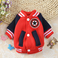 HKM-555283 Comfortable Fleece Dog and Cat Baseball Uniform Sweater for Autumn and Winter