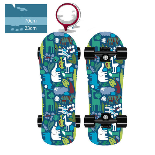 HKM-555347 Big Head Maple Skateboard for Pets - Flat Panel Design, 62x18cm