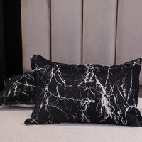 HKM-555475 Reactive Printing and Dyeing Brushed Home Textiles Three-Piece Quilt Cover Set - 1.8m Bed Size