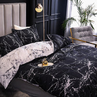 HKM-555475 Reactive Printing and Dyeing Brushed Home Textiles Three-Piece Quilt Cover Set - 1.8m Bed Size