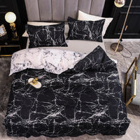 HKM-555475 Reactive Printing and Dyeing Brushed Home Textiles Three-Piece Quilt Cover Set - 1.8m Bed Size