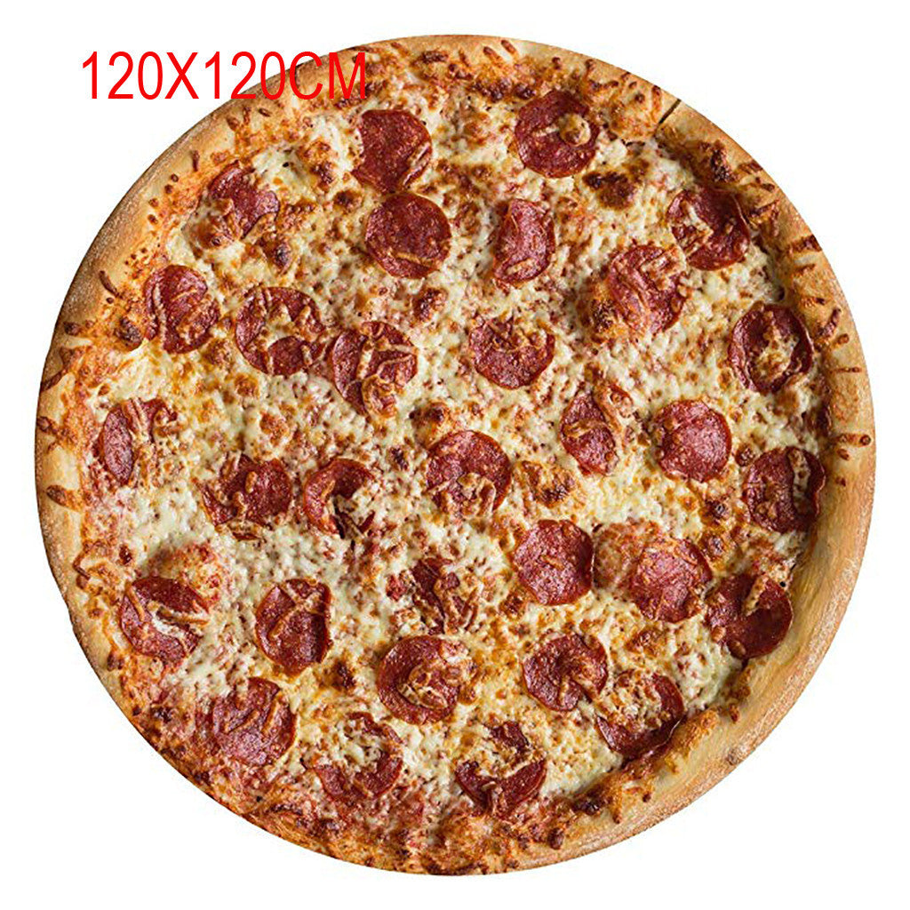 HKM-555539 Reversible Pizza Blanket Hooded Cloak for Autumn and Winter in Various Sizes