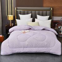HKM-555539 Thickened Silk Floss Summer Blanket - Embossed & Printed Styles, Cotton Fabric, Various Sizes