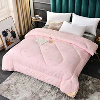 HKM-555539 Thickened Silk Floss Summer Blanket - Embossed & Printed Styles, Cotton Fabric, Various Sizes