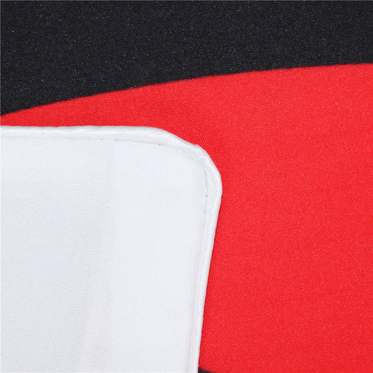 HKM-555859 Red and Black Bulldog Design Bedding Set - 3-Piece Polyester Collection for Various Bed Sizes