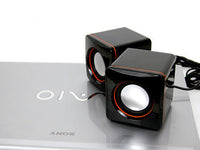 HKM-555923 Compact 2.0 Small Square Speaker Model 700B for Computer Use