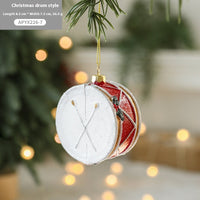 HKM-555987 Christmas Tree Decorations - Festive Painted Plastic Ornaments in Various Styles