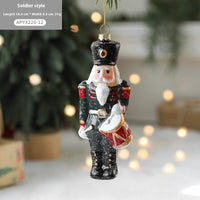 HKM-555987 Christmas Tree Decorations - Festive Painted Plastic Ornaments in Various Styles