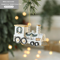 HKM-555987 Christmas Tree Decorations - Festive Painted Plastic Ornaments in Various Styles